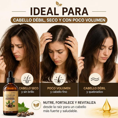 ACEITE DE CASTOR OIL ORGÁNICO PREMIUM – 100% PURO, PRENSADO EN FRÍO